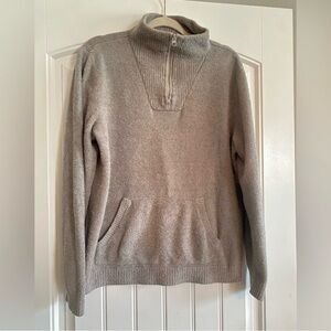 Barefoot Dreams Tan Zip-Up Sweater